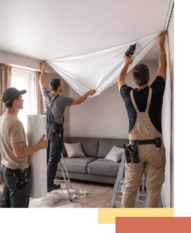 Монтаж сатинового натяжного потолка в ессентуках качественно и быстро