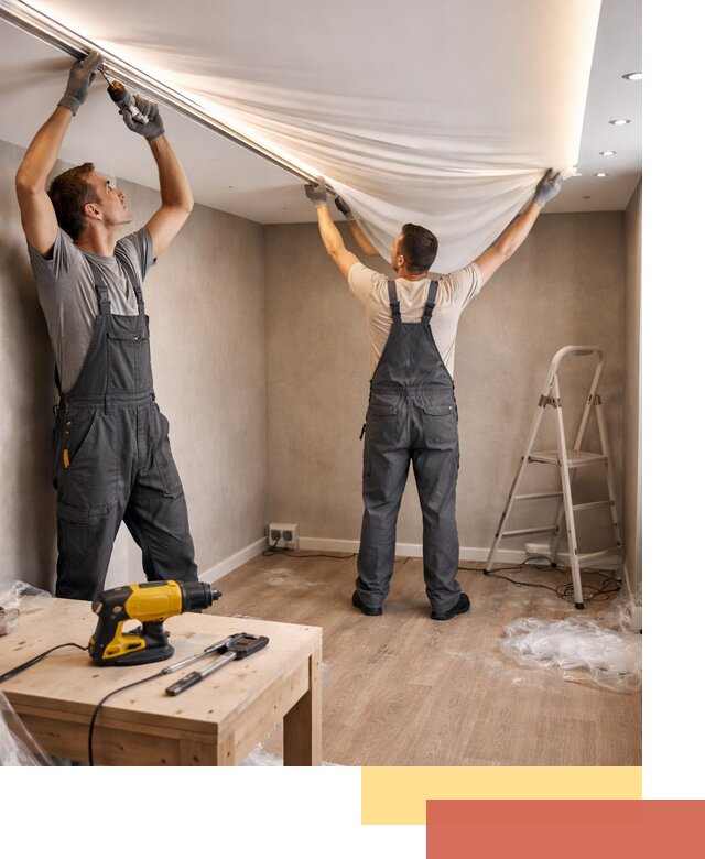 Монтаж натяжного потолка с подсветкой в ессентуках цена и сроки