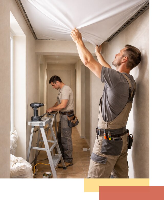 Монтаж натяжного потолка в прихожей в ессентуках