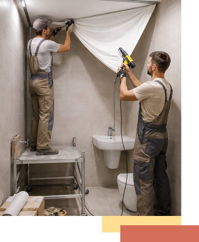 Монтаж натяжного потолка в санузле в ессентуках