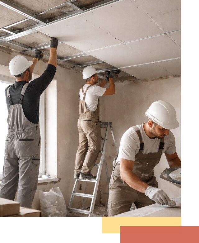 Одноуровневый потолок из гипсокартона в ессентуках — монтаж и отделка