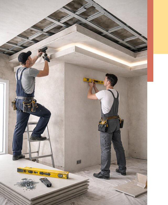 Двухуровневый потолок из гипсокартона в ессентуках от 1479 руб. под ключ | ОТДЕЛОЧНИК-Ссн