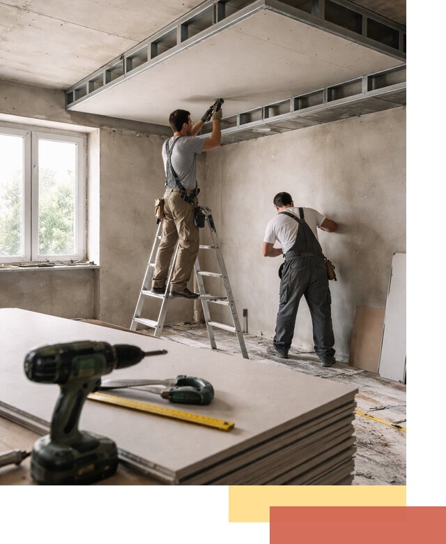 Двухуровневый потолок из гипсокартона в ессентуках