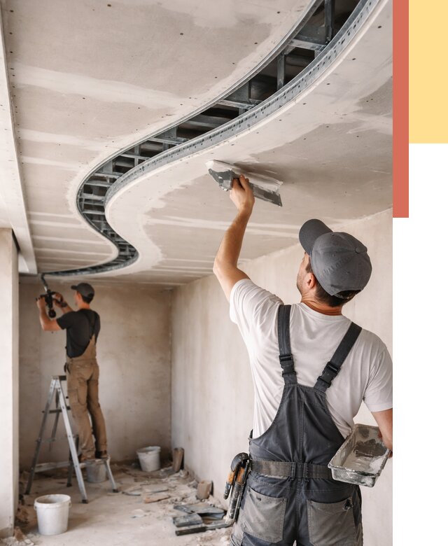 Криволинейный потолок из гипсокартона в ессентуках от 2141 руб./м2 | ОТДЕЛОЧНИК-Ссн