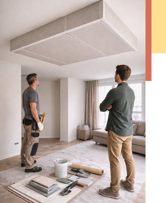 Короб на потолке из гипсокартона в ессентуках от 2243 руб. — монтаж и услуги под ключ | ОТДЕЛОЧНИК-Ссн