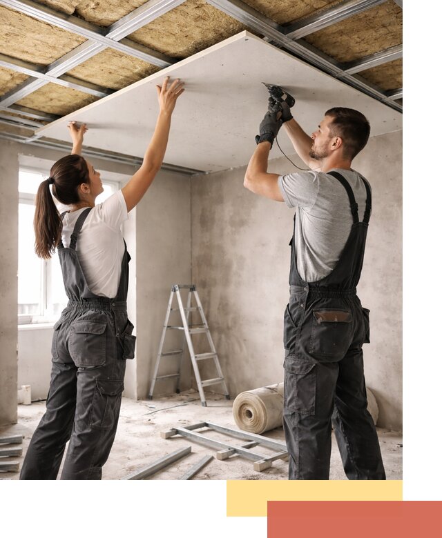 Звукоизоляция потолка из ГКЛ в ессентуках профессионально и надежно