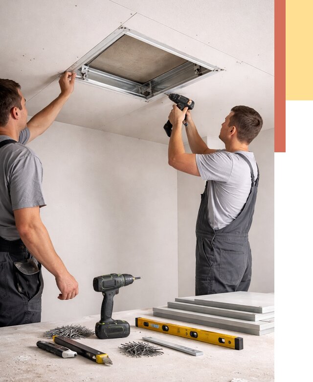 Установка люка в потолок ГКЛ в ессентуках от 2549 руб. под ключ | ОТДЕЛОЧНИК-Ссн