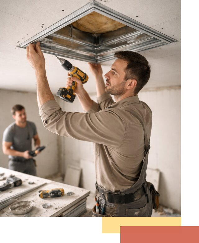 Монтаж люка в потолок из ГКЛ в ессентуках