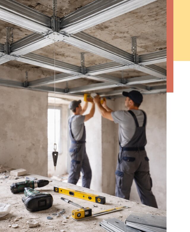 Монтаж каркаса потолка из профиля в ессентуках от 4589 руб. — услуги ОТДЕЛОЧНИК-Ссн