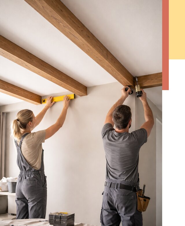 Монтаж декоративных балок на потолок в ессентуках от 4283 руб. — ОТДЕЛОЧНИК-Ссн