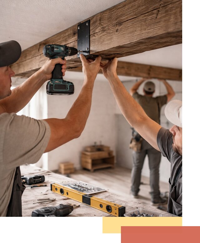 Монтаж декоративных потолочных балок в ессентуках