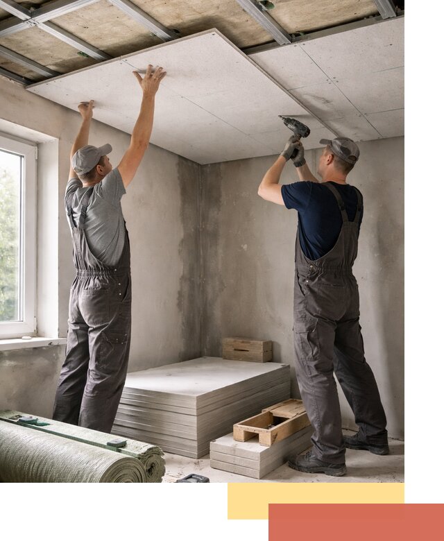 Шумоизоляция потолка панелями ЗИПС в ессентуках